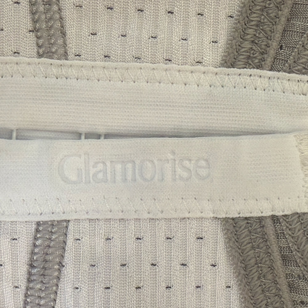 Glamorise Elite Sports Bra No Bounce White and Gray size 36F - Picture 7 of 8
